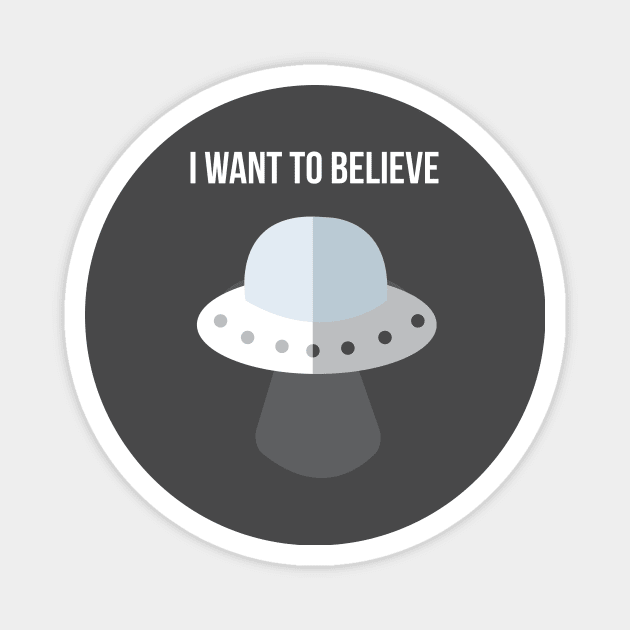 I Want to Believe - X-Files Magnet by Pixel Paragon